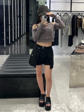 「EMODA（エモダ）のアイテム（帽子）」を使った、関口優香さん（レディース・155cm）の春コーディネート