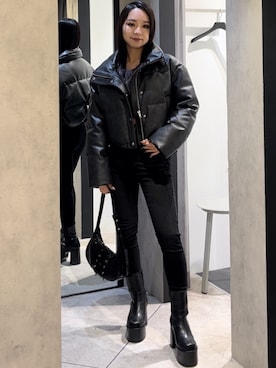 関口優香さん(レディース・155cm)の冬コーディネート