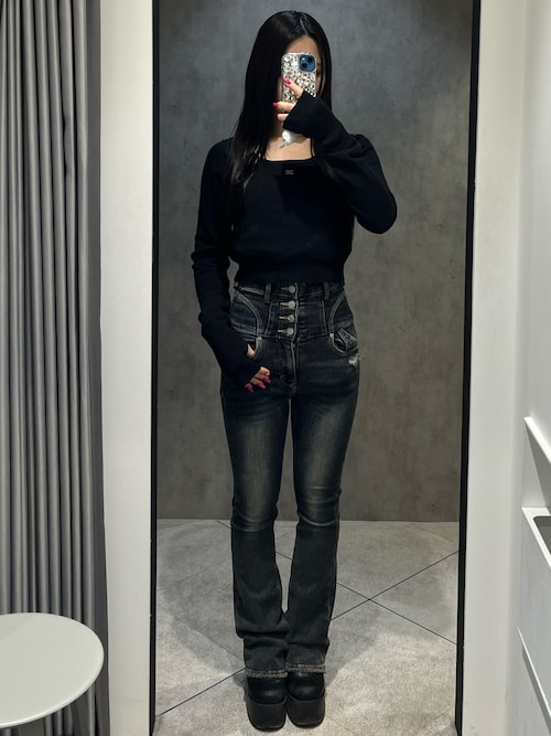 EMODA（エモダ） ジーンズ デニム デニムパンツ スーパーハイウエスト