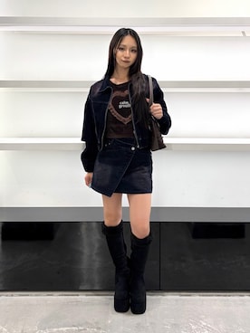 「EMODA（エモダ）のアイテム」を使った、ユカさん（レディース・155cm）の夏コーディネート