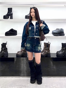 「EMODA」｜ユカさん（レディース・155cm）の秋コーディネート