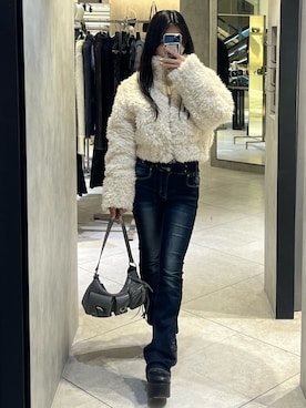 「アイテム（ブルゾン）」を使った、関口優香さん（レディース・155cm）の秋コーディネート