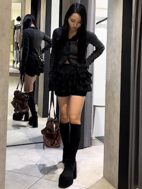 関口優香さん（レディース・155cm）の冬コーディネート