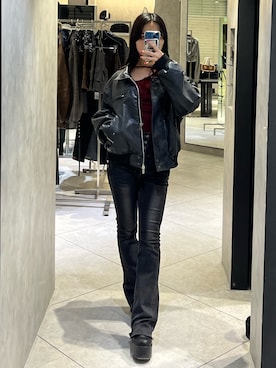 「厚底」｜関口優香さん（レディース・155cm）の秋コーディネート