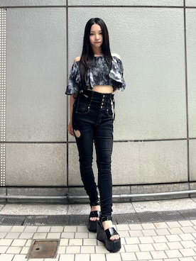 「迷彩」｜関口優香さん（レディース・155cm）の夏コーディネート