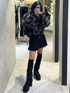 「アイテム（ブルゾン）」を使った、関口優香さん（レディース・155cm）の秋コーディネート