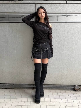 「EMODA」｜ユカさん（レディース・155cm）の秋コーディネート