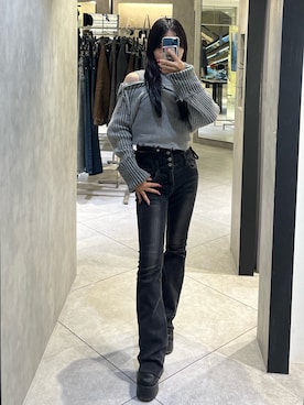 「EMODA（エモダ）のアイテム」を使った、関口優香さん（レディース・155cm）の秋コーディネート