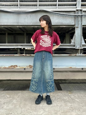 「DOUBLE NAME（ダブルネーム）のアイテム」を使った、ayariさん（レディース・167cm）の夏コーディネート