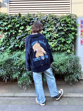 「DOUBLE NAME（ダブルネーム）のアイテム（ブルゾン）」を使った、ayariさん（レディース・167cm）の秋コーディネート