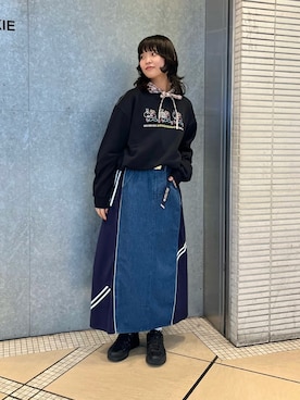 「DOUBLE NAME（ダブルネーム）のアイテム」を使った、ayariさん（レディース・167cm）の冬コーディネート