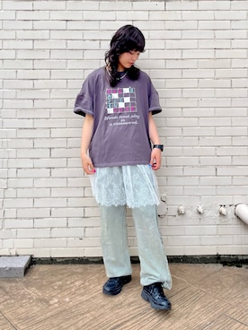「DOUBLE NAME（ダブルネーム）のアイテム」を使った、ayariさん（レディース・167cm）の夏コーディネート