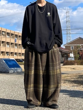 「バルーンパンツ」｜リョウ🧸さん（メンズ・174cm・10代）の冬コーディネート