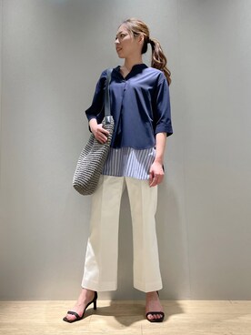 「配色」｜「アイテム（その他）」を使った、mizukiさん（レディース・164cm）の夏コーディネート