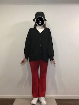 「Honeys（ハニーズ）のアイテム（その他トップス）」を使った、ファーストペンギン。さん（レディース・168cm）の冬コーディネート