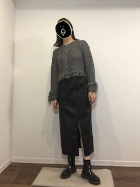 「NANO universe（ナノユニバース）のアイテム（ブーツ）」を使った、ファーストペンギン。さん（レディース・168cm）の冬コーディネート