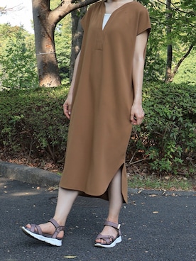 「キャメル」｜てさん（レディース・164cm）の夏コーディネート