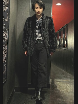 「アイテム（ピアス（片耳用））」を使った、孕さん（メンズ・165cm）の冬コーディネート