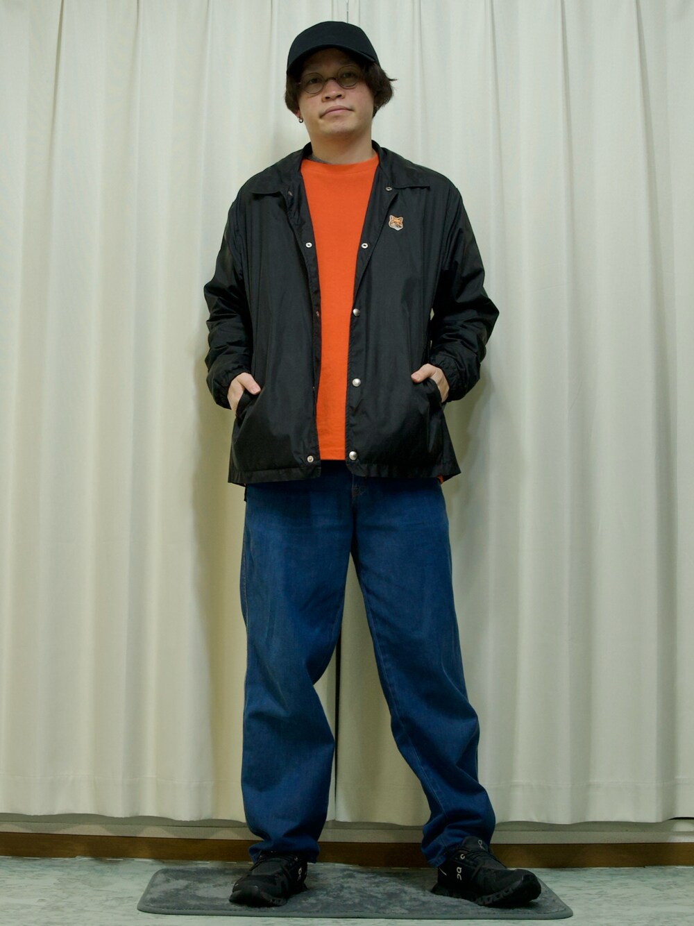 「UNIQLOのアイテム（キャップ、ブラック系）」を使った、kenbuntonkentoさん（メンズ・163cm）の冬コーディネートの1枚目の写真