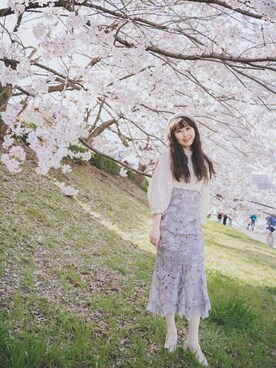 「SNIDEL（スナイデル）のアイテム（スカート、その他）」を使った、yululu. leさん（レディース・159cm）の冬コーディネート