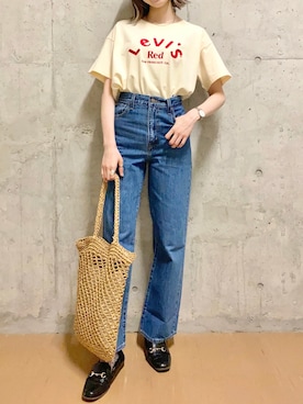 「リーバイス」｜おもちさん（レディース・162cm）の夏コーディネート