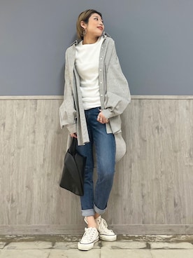 「RAG MACHINE（ラグマシーン）のアイテム」を使った、Naaachiさん（レディース・163cm）の春コーディネート