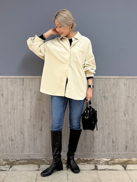 「SOMETHING（サムシング）のアイテム」を使った、ナチさん（レディース・163cm）の秋コーディネート
