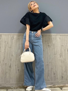 「甘辛mix」｜Naaachiさん（レディース・163cm）の春コーディネート