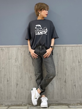 「PEANUTS（ピーナッツ）のアイテム」を使った、Naaachiさん（レディース・163cm）の夏コーディネート