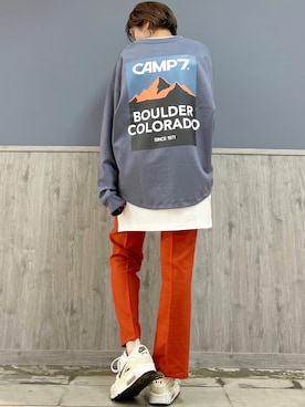 「RAG MACHINE（ラグマシーン）のアイテム（トップス）」を使った、Naaachiさん（レディース・163cm）の秋コーディネート