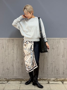 「SOMETHING（サムシング）のアイテム」を使った、ナチさん（レディース・163cm）の秋コーディネート