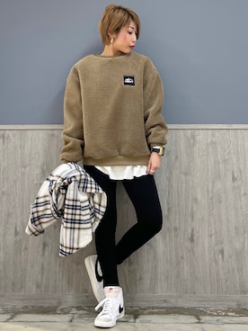 「チェック柄に恋してる」｜Naaachiさん（レディース・163cm）の秋コーディネート