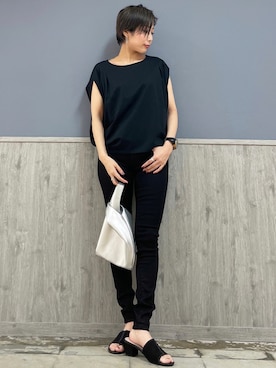 「RAG MACHINE（ラグマシーン）のアイテム（バッグ）」を使った、Naaachiさん（レディース・163cm）の夏コーディネート