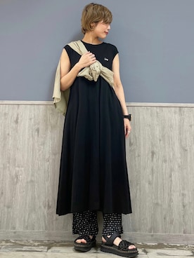 「Lee（リー）のアイテム（ワンピース/ドレス）」を使った、Naaachiさん（レディース・163cm）の夏コーディネート
