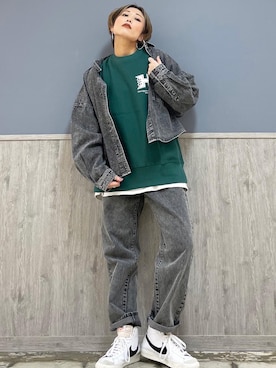 「Right-on（ライトオン）のアイテム（スウェット）」を使った、Naaachiさん（レディース・163cm）の冬コーディネート