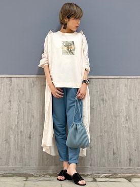 「アイテム（タンクトップ）」を使った、Naaachiさん（レディース・163cm・30代）の夏コーディネート