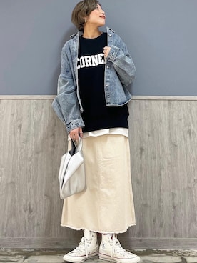 「RAG MACHINE（ラグマシーン）のアイテム（バッグ）」を使った、Naaachiさん（レディース・163cm）の冬コーディネート