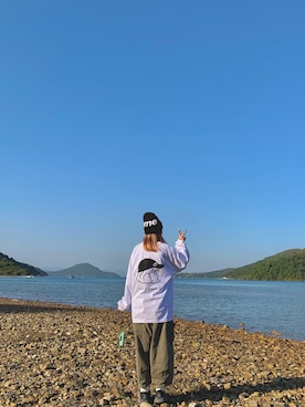 「Fumbleのアイテム」を使った、qqcharlotteさん（レディース・157cm）の冬コーディネート