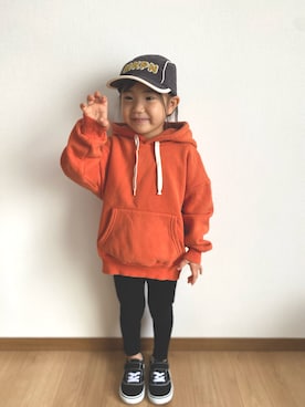 「アイテム（キャップ）」を使った、ayutyoruさん（キッズ・110cm）の秋コーディネート