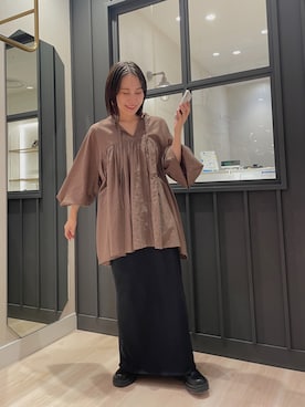 YUKO ONOさん（レディース・155cm）の秋コーディネート