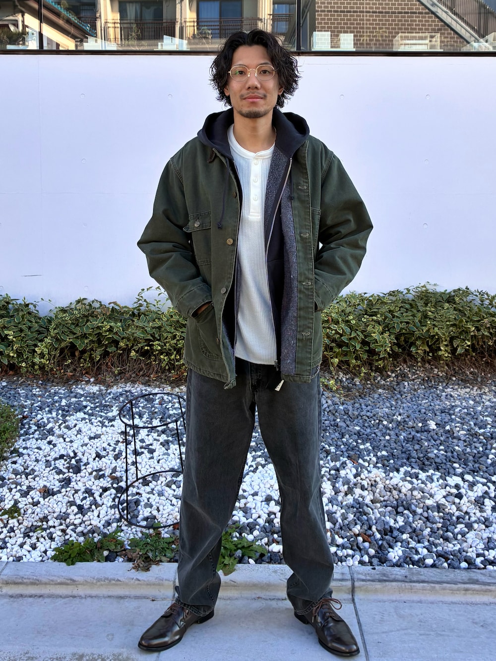 Carhartt オリーブグリーン カバーオール Carharttのカバーオール（グリーン系）を使った人気ファッション