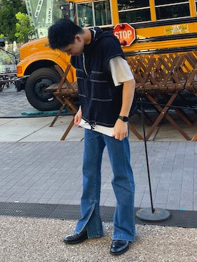 「乱痴気（ランチキ）のアイテム（トップス）」を使った、kazuk10625さん（メンズ・169cm）の春コーディネート