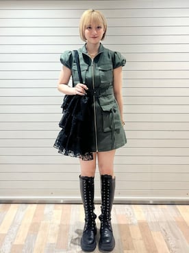 「参戦服」｜RINAさん（レディース・156cm）の夏コーディネート