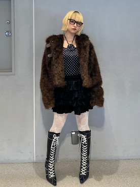 RINAさん（レディース・156cm）の冬コーディネート