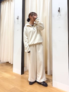 「ハーフジップ」｜菜乃さん（レディース・155cm・20代）の秋コーディネート