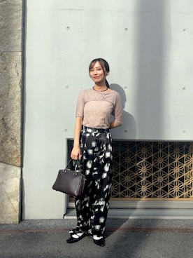 「LAATO（ラート）のアイテム」を使った、菜乃さん（レディース・155cm）の春コーディネート