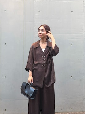 「LAATO（ラート）のアイテム」を使った、菜乃さん（レディース・155cm）の夏コーディネート