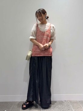 「ITTI（イッチ）のアイテム」を使った、菜乃さん（レディース・155cm）の夏コーディネート