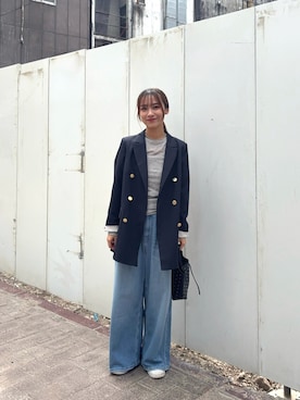 「LAATO（ラート）のアイテム」を使った、菜乃さん（レディース・155cm）の春コーディネート