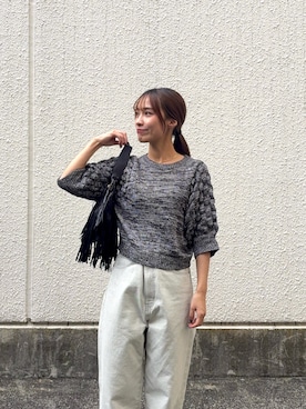 「LAATO（ラート）のアイテム」を使った、菜乃さん（レディース・155cm）の春コーディネート